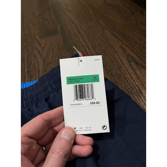 NWT Nike Swim Men's JDI Swoosh 9" Midnight Navy Volley Shorts Size XL $58 - Picture 4 of 10